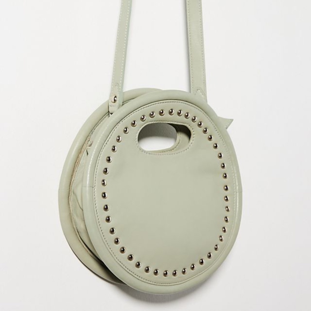 Anthropologie Studded Leather Mini Crossbody Hand Bag Purse $130 Winter 2022 NWT
